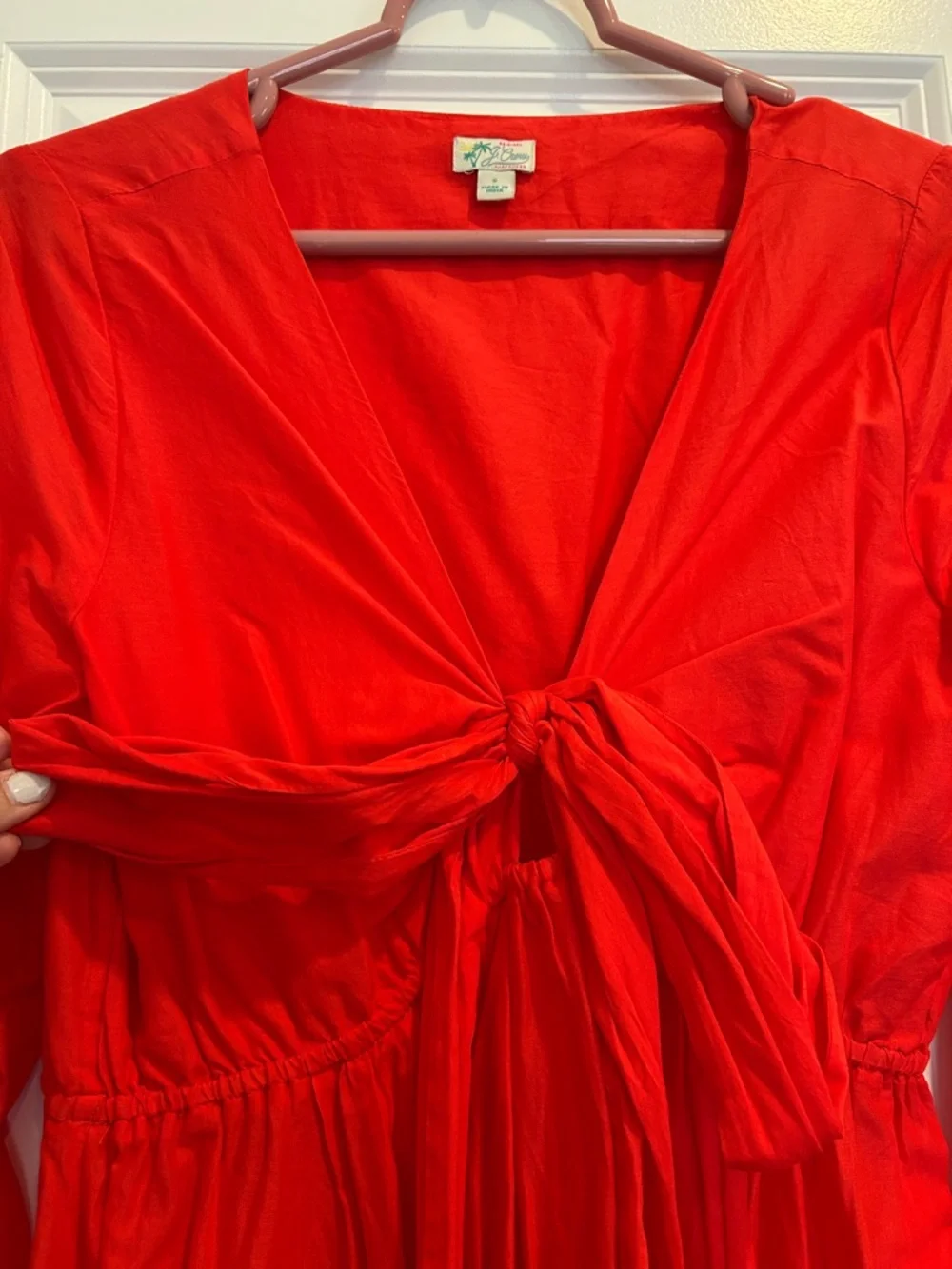 J.Crew Red Tie-Front Maxi Dress - Picture 4 of 4